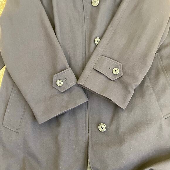 Newport Harbor Womens Sz 8P Vtg Wool Trench Coat Zipout Insulated Lining Navy - Picture 16 of 16